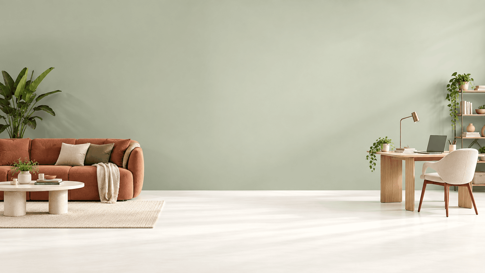 A living room finished with Reslac interior paint